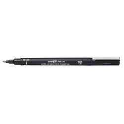 Fineliner Uni-ball Pin Brush Fin noir