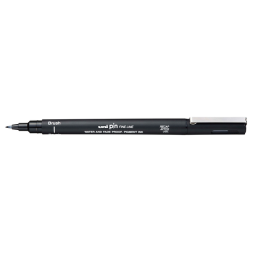 Fineliner Uni-ball Pin Brush Fin noir