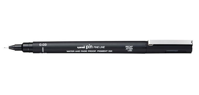 Fineliner Uni-ball Pin 0,03mm noir