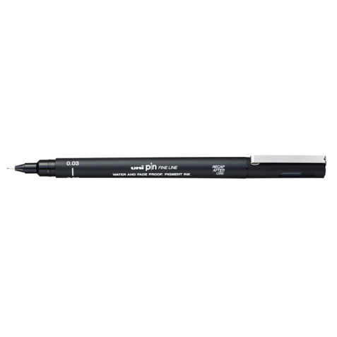 Fineliner Uni-ball Pin 0.03mm zwart