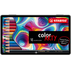 Crayon de couleur STABILO 1812 Color Arty assorti boîte 12 pièces