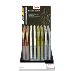 Gelschrijver Pentel K118 Grip medium assorti 4 kleuren