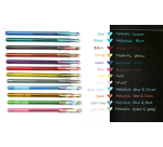 Gelschrijver Pentel K110 Dual medium metallic assorti 8 kleuren