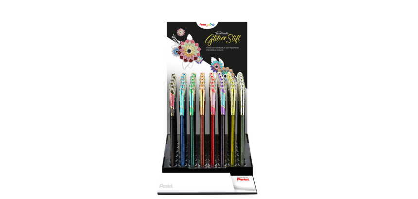 Gelschrijver Pentel K110 Dual medium metallic assorti 8 kleuren