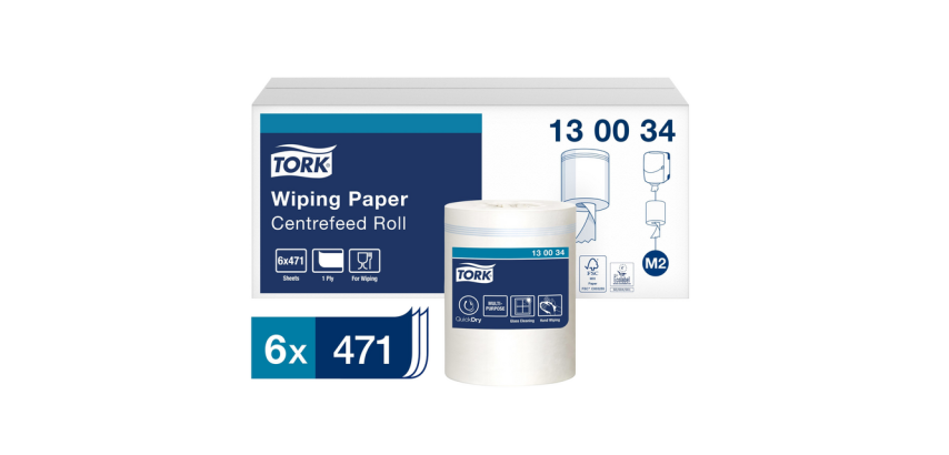Tork M2 Premium Wiping Paper 130034 1-ply 165m white
