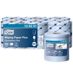 Poetspapier Tork M2 Plus Advanced 2-laags 158m blauw 128207