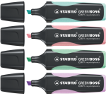 Stabilo GREEN BOSS Highlighter 6070/4 Assorted Pastel Case 4 Pieces