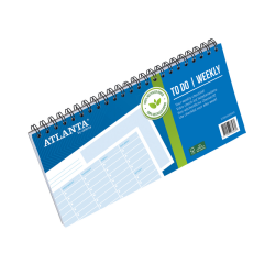 Things to do Djois Atlanta recycled papier Weekly 297x150mm 60vel 70gr landscape blauw