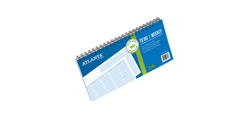 Things To Do Djois Atlanta Weekly recyclé 297x150mm 60 feuilles 70g paysage bleu
