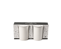 Mug Creotime porcelaine blanc set 2 pièces