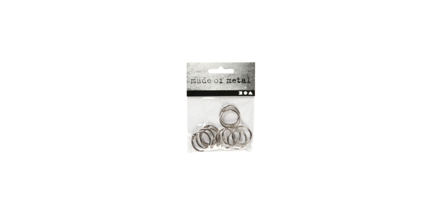 Anneau de reliure Creativ Company 19mm argent 10 pièces