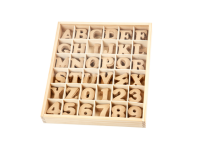 Lettres et chiffres Creotime MDF 4cm 288 pièces