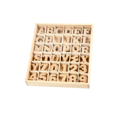 Lettres et chiffres Creotime MDF 4cm 288 pièces