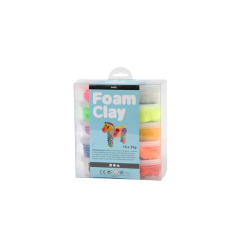 Pâte à modeler Foam Clay Base 10x 35g assorti