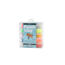 Pâte à modeler Foam Clay Base 10x 35g assorti