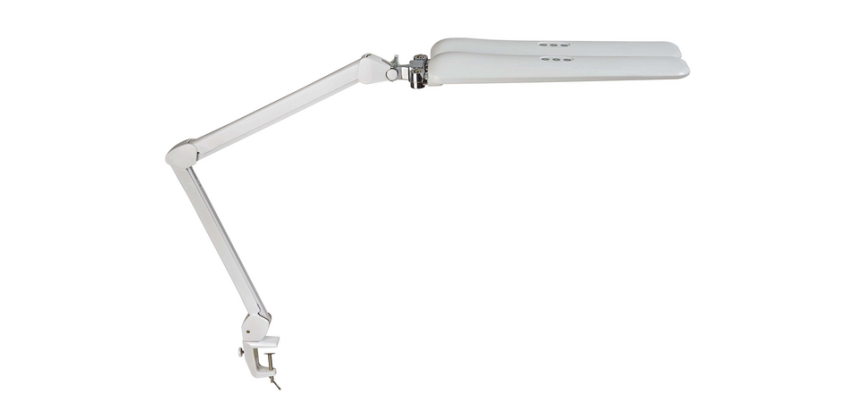 Schreibtischlampe MAULcraft duo LED Tischklemme dimmbar weiß