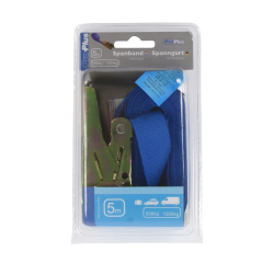 Sangle d'arrimage ProPlus bleu avec tendeur à cliquet 5m