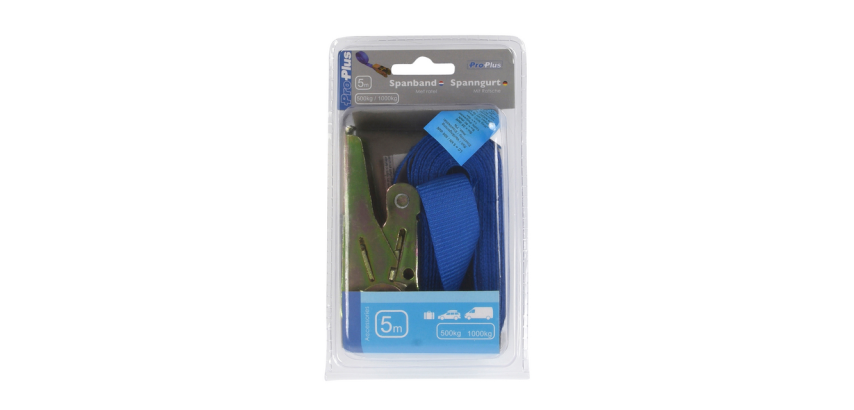 Spanband ProPlus ratel 5 meter blauw