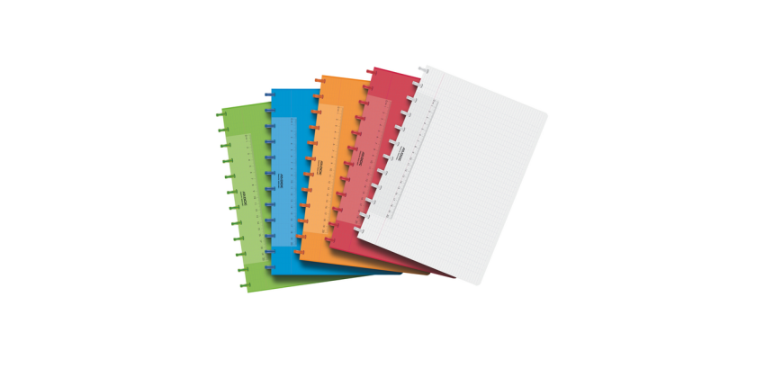 Cahier Adoc A4 carreau 4x8mm 144 pages 90g PP assorti