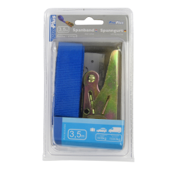 Sangle d'arrimage ProPlus bleu avec tendeur à cliquet 3,5m