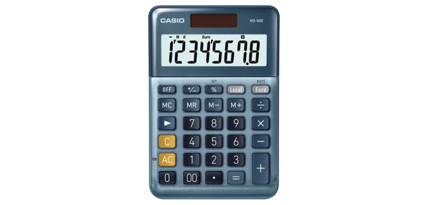 Calculatrice de bureau Casio MS-80E - 8 chiffres