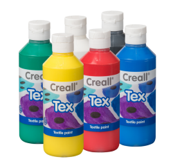 Peinture textile Creall Tex set 6 couleurs 250ml