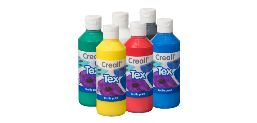 Peinture textile Creall Tex set 6 couleurs 250ml