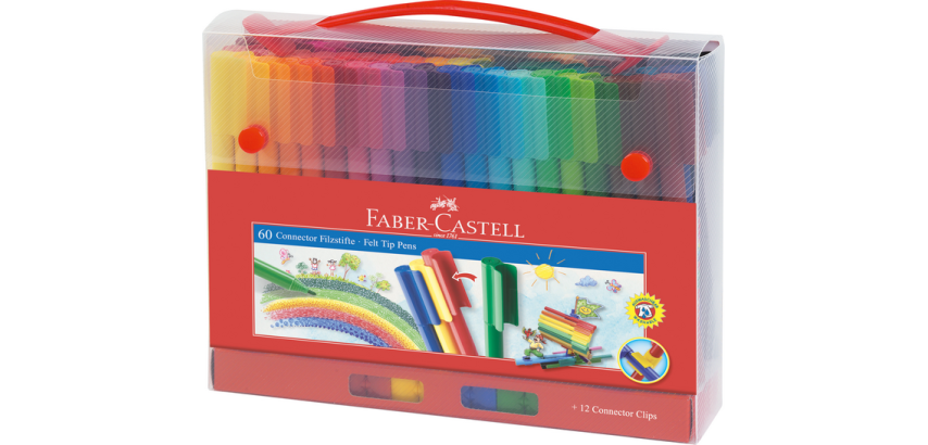 Faber Castell Connector Filzstifte Set 60 Stück sortiert