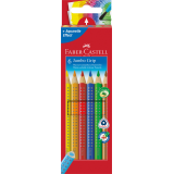 Crayons de couleur Faber Castell Jumbo Grip étui 6 pièces assorti