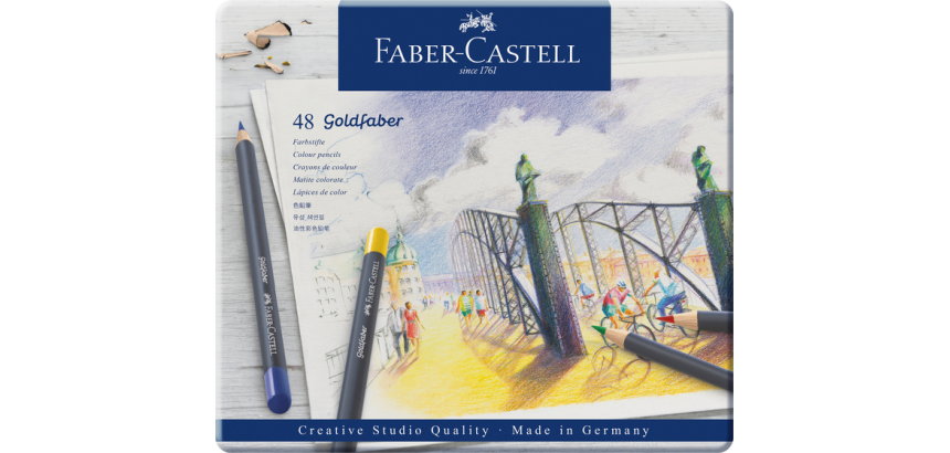 Kleurpotloden Faber-Castell Goldfaber assorti set à 48 stuks