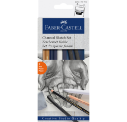 Houtskool Faber-Castell set 7-delig