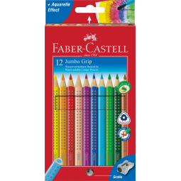 Crayons de couleur Faber Castell Jumbo Grip étui 5 pièces assorti