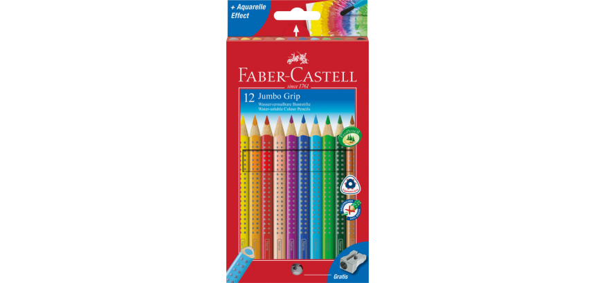 Kleurpotloden Faber Castell Jumbo Grip set à 12 stuks assorti