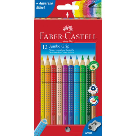 Crayons de couleur Faber Castell Jumbo Grip étui 5 pièces assorti