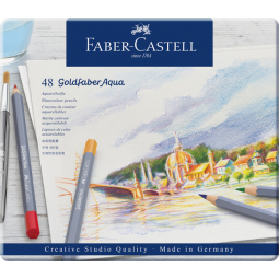 Kleurpotloden Faber-Castell Goldfaber aquarel assorti blik à 48 stuks