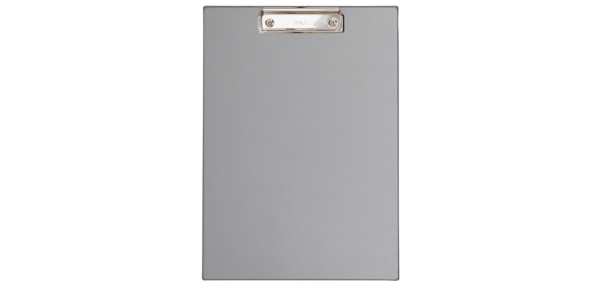 Silver Gray PVC MAUL A4 Portrait Clipboard