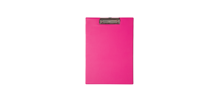 Neon Pink PVC Portrait A4 Clipboard MAUL
