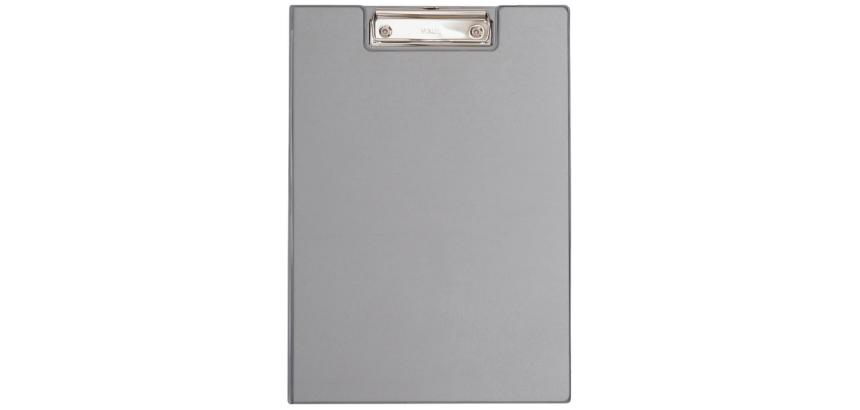 Maul A4 portrait clipboard with flap and silver-gray pen ball