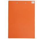 Porte-bloc à rabat Maul A4 portrait avec boucle-stylo PVC néon orange