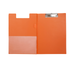 Porte-bloc à rabat Maul A4 portrait avec boucle-stylo PVC néon orange