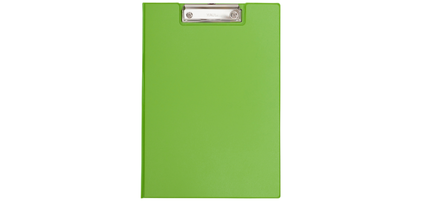 Porte-bloc à rabat Maul A4 portrait avec boucle-stylo PVC néon vert