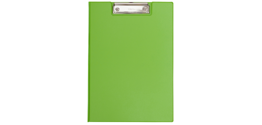 Maul A4 Portrait Clipboard with Flap and Pen Loop, Neon Green PVC