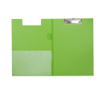 Maul A4 Portrait Clipboard with Flap and Pen Loop, Neon Green PVC