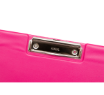 Porte-bloc à rabat Maul A4 portrait avec boucle-stylo PVC néon rose