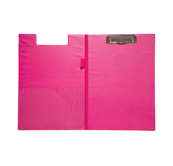 Porte-bloc à rabat Maul A4 portrait avec boucle-stylo PVC néon rose