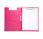 Porte-bloc à rabat Maul A4 portrait avec boucle-stylo PVC néon rose