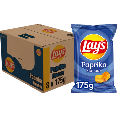 Chips Lay's Paprika - Beutel mit 175 g.