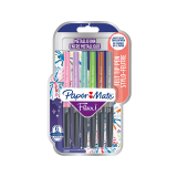 Fineliner Paper Mate Flair Metallic Medium assorti blister 6 pièces