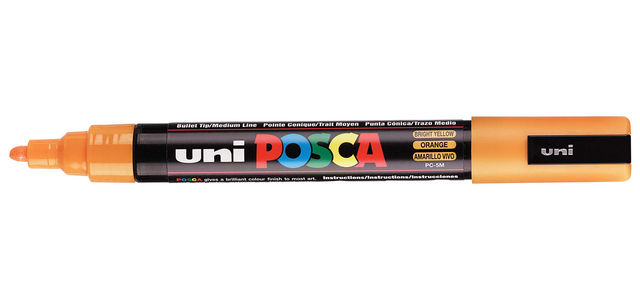 Marqueur peinture Posca PC5M Medium orange