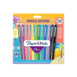 Fineliner Paper Mate Flair Tropical Vacation! Medium assorti blister 12 pièces
